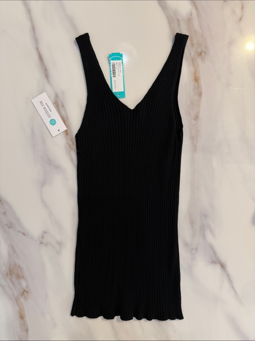 NEW PINK CLOVER Amalfi Sweater Tank Top Shirt Medium Black NWT Stitch Fix - Picture 12 of 12